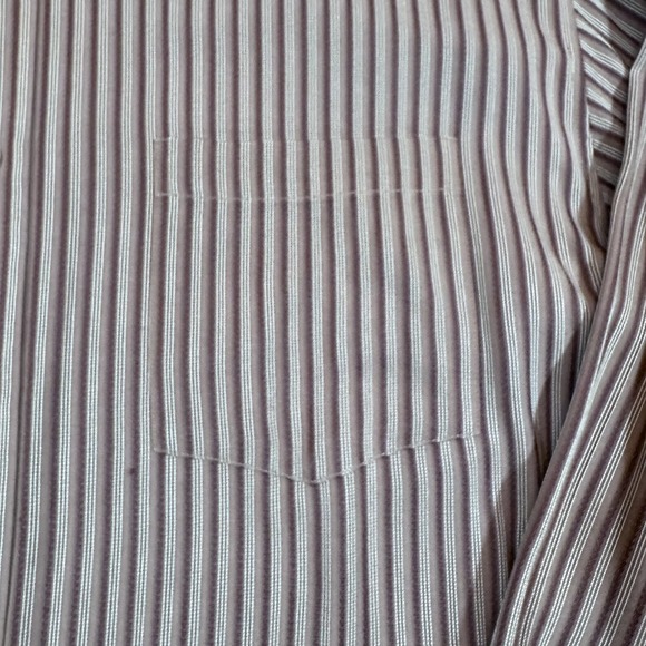 Bugatchi Uomo Shirt Mens 2XL Brown Striped Button Up Long Sleeve‎ Rayon Blend - Picture 2 of 10